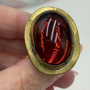 Vintage Raphael Canada Gold and Red Ring